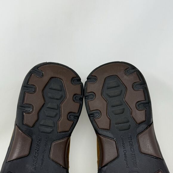 Skechers Expended Seveno Shoes Mens 12 Brown Leather Slip On Casual Loafers main image 9